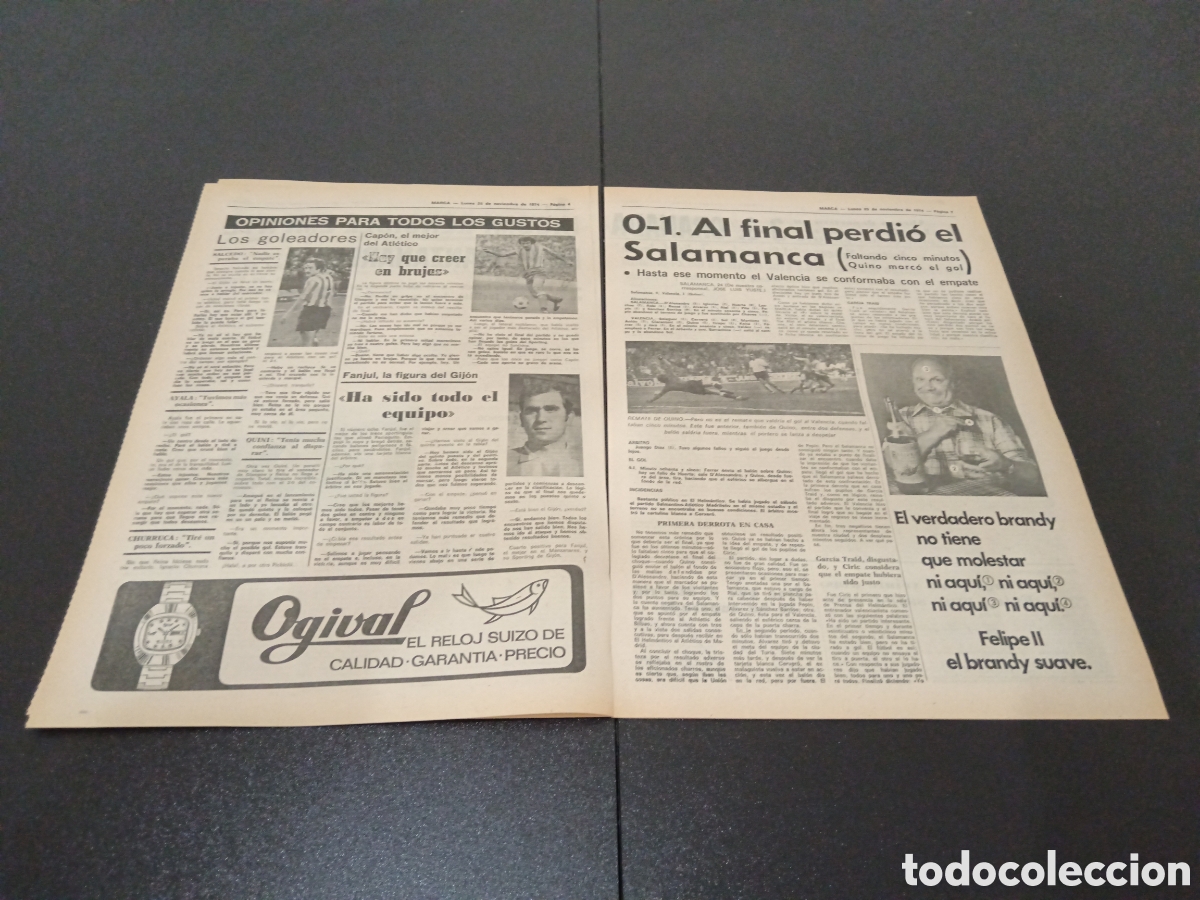 Coleccionismo deportivo: MARCA 25/11/1974 - Foto 3
