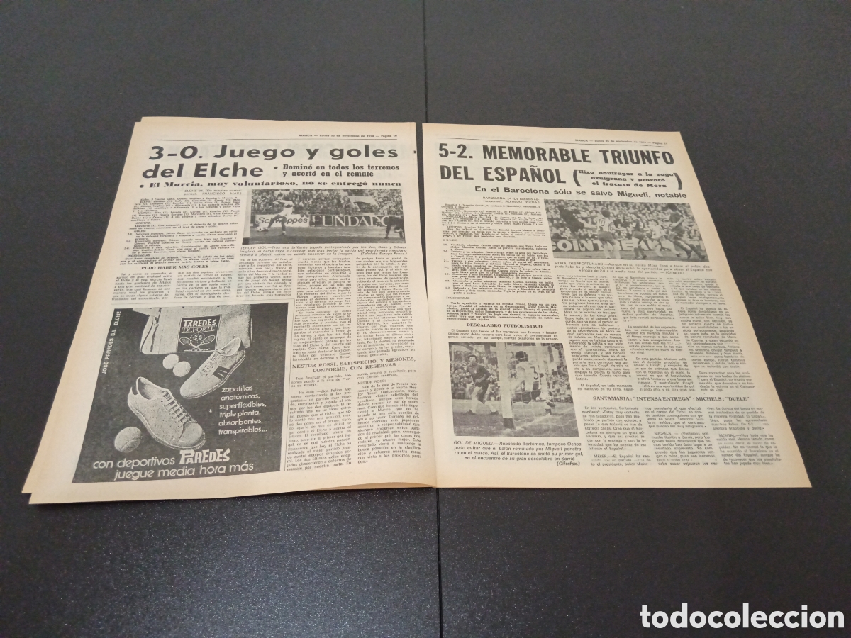 Coleccionismo deportivo: MARCA 25/11/1974 - Foto 5