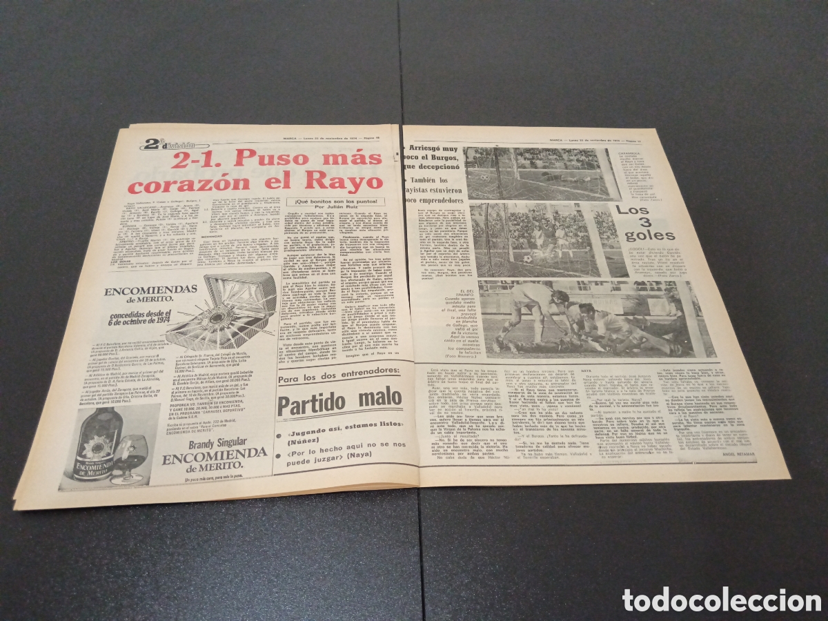 Coleccionismo deportivo: MARCA 25/11/1974 - Foto 8