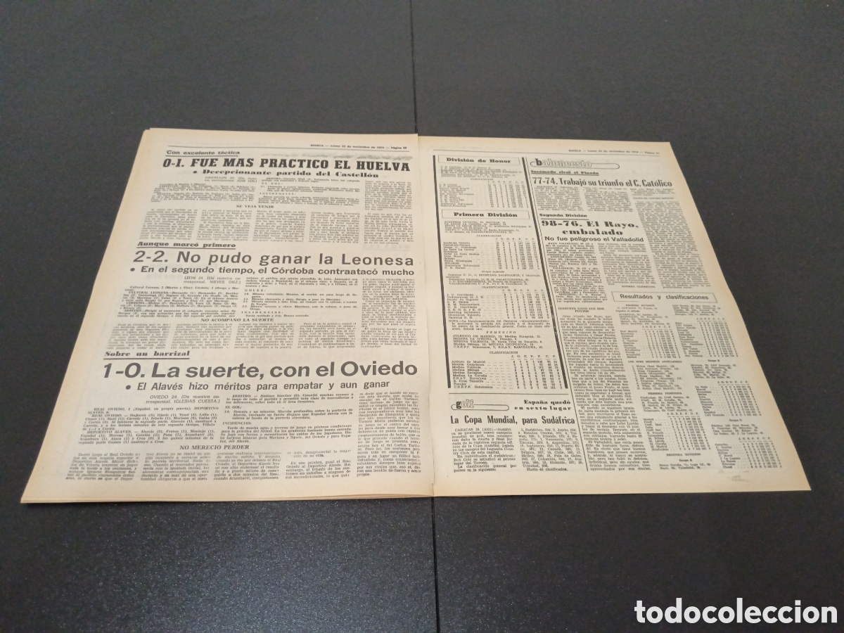 Coleccionismo deportivo: MARCA 25/11/1974 - Foto 11