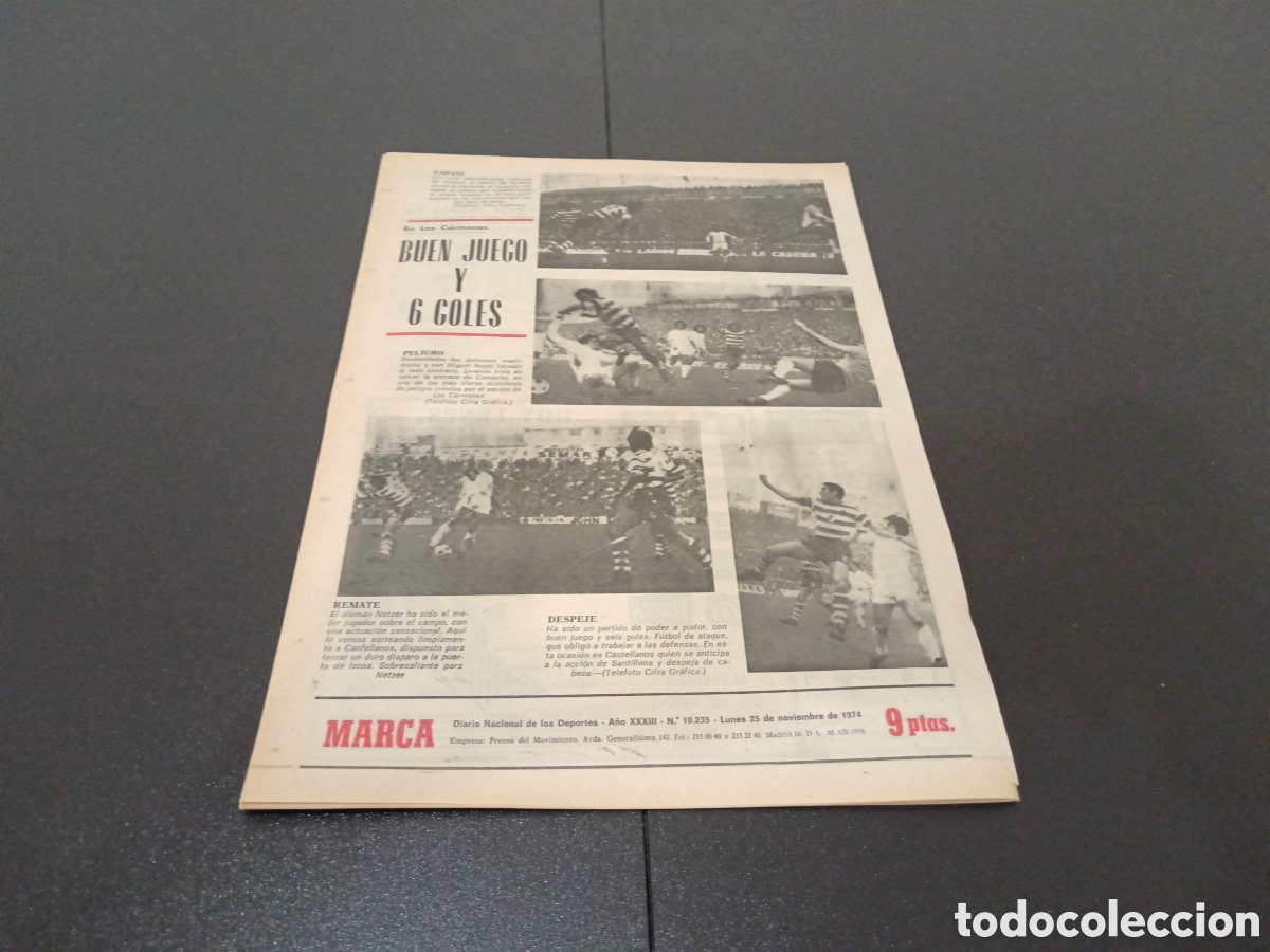 Coleccionismo deportivo: MARCA 25/11/1974 - Foto 13