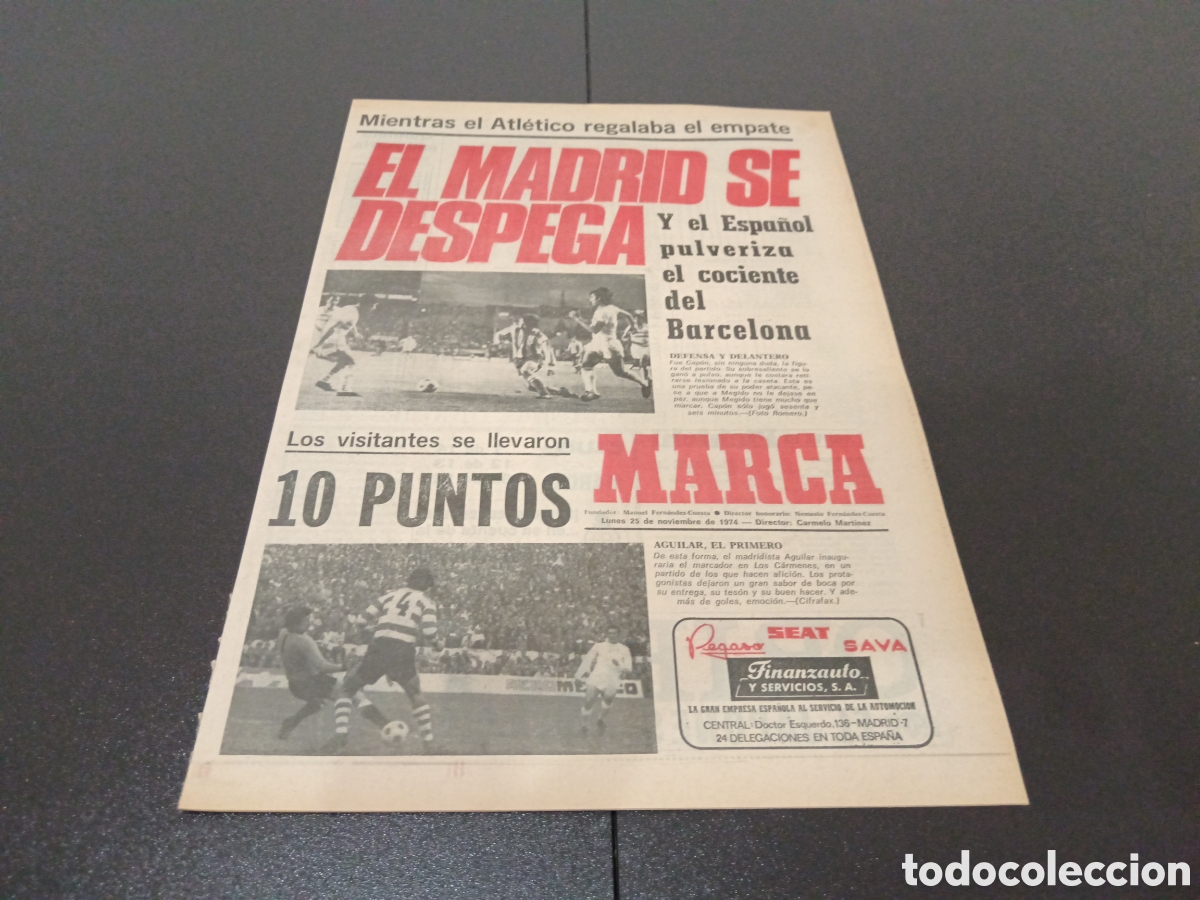 Coleccionismo deportivo: MARCA 25/11/1974 - Foto 1