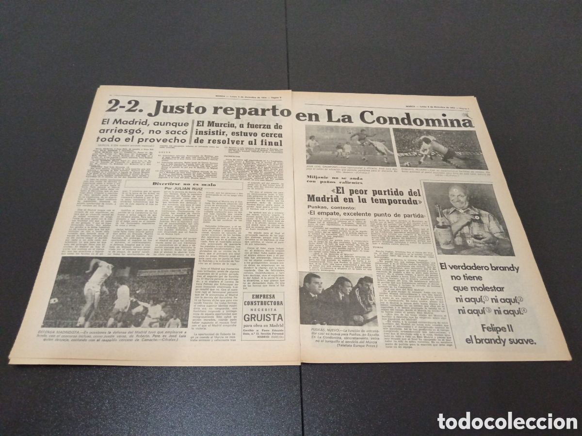 Coleccionismo deportivo: MARCA 09/12/1974 - Foto 5