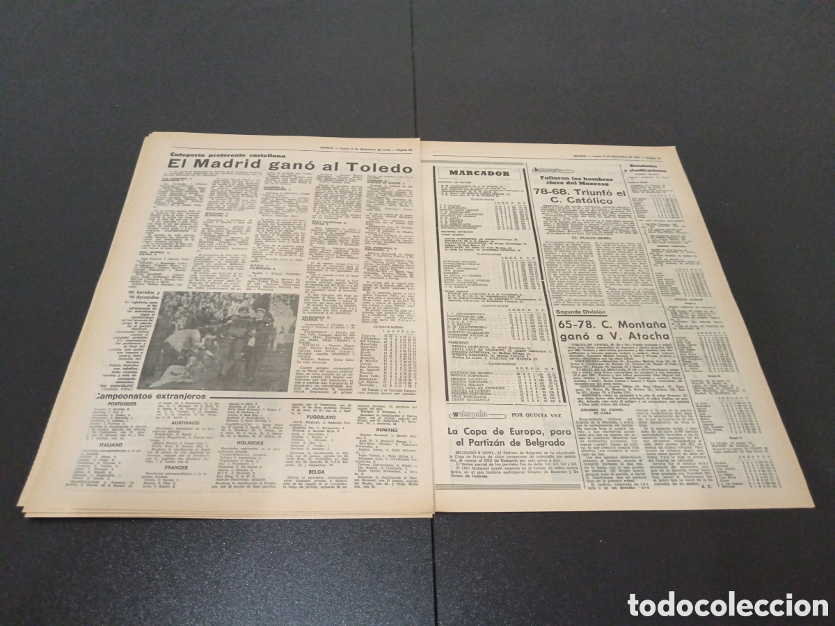 Coleccionismo deportivo: MARCA 09/12/1974 - Foto 12