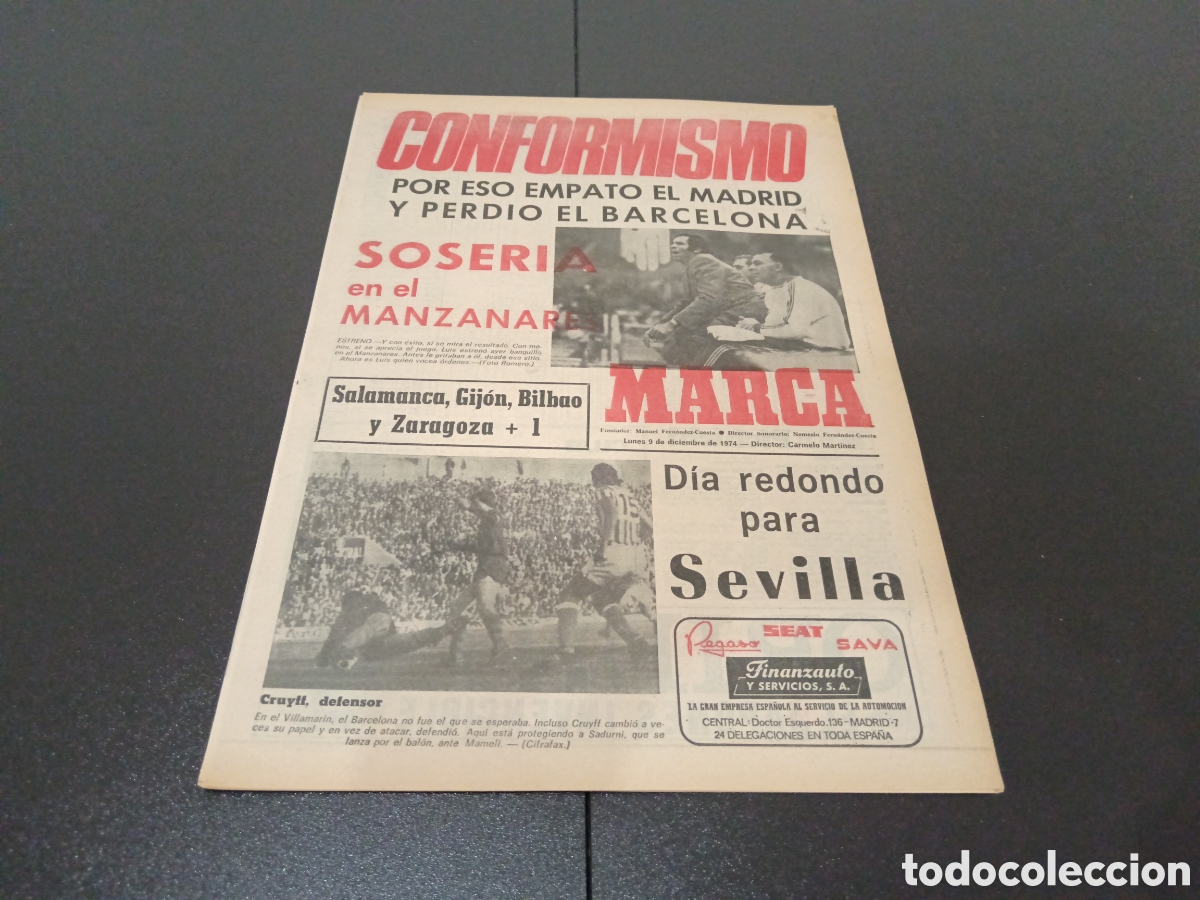 Coleccionismo deportivo: MARCA 09/12/1974 - Foto 1