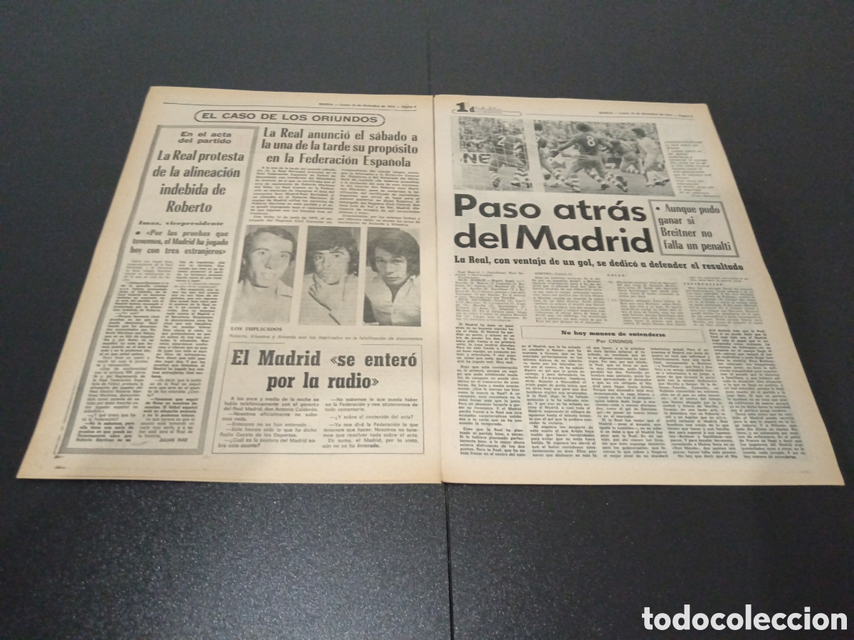Coleccionismo deportivo: MARCA 16/12/1974 - Foto 3
