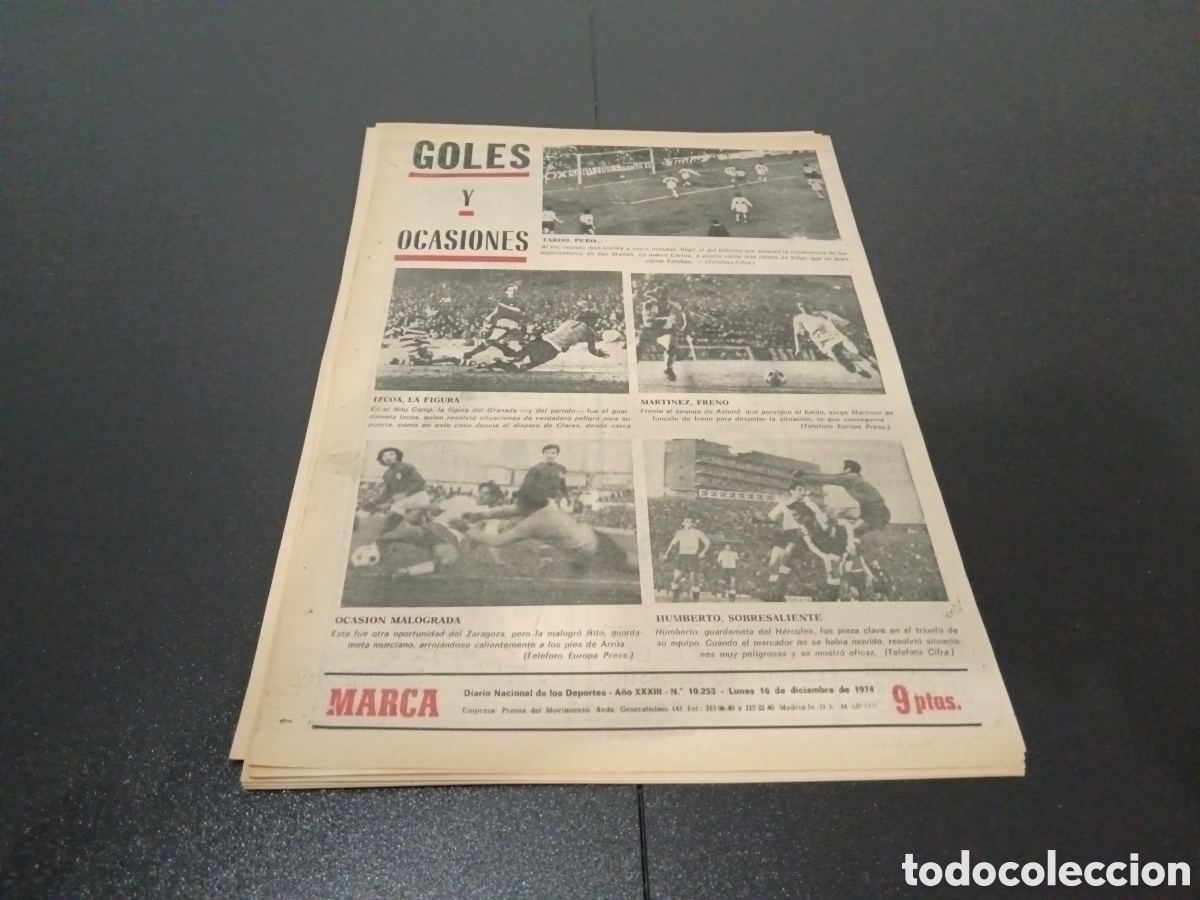 Coleccionismo deportivo: MARCA 16/12/1974 - Foto 14