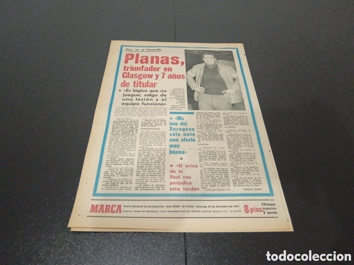 Coleccionismo deportivo: MARCA 22/12/1974 - Foto 4