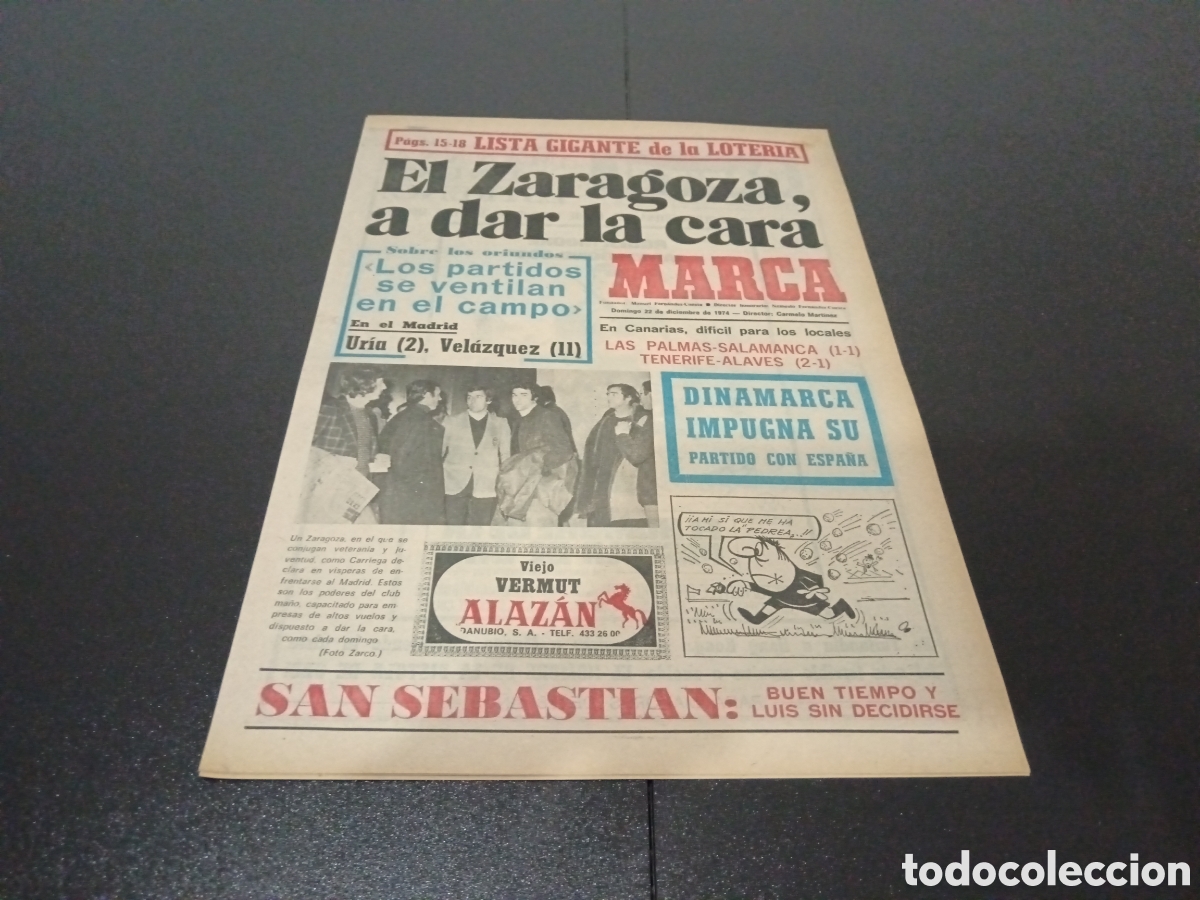 Coleccionismo deportivo: MARCA 22/12/1974 - Foto 1