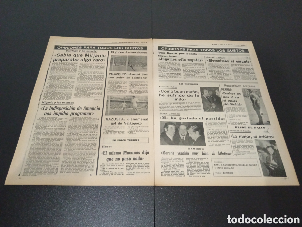 Coleccionismo deportivo: MARCA 23/12/1974 - Foto 3