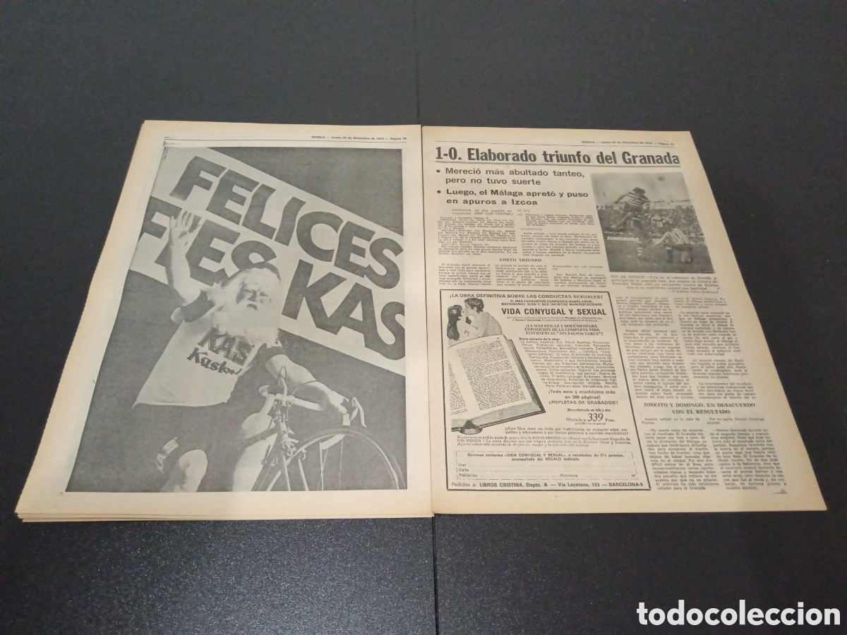 Coleccionismo deportivo: MARCA 23/12/1974 - Foto 8