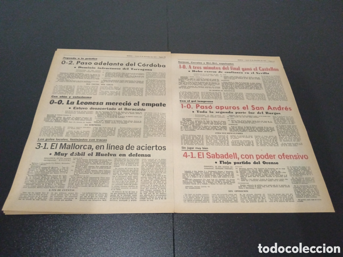Coleccionismo deportivo: MARCA 23/12/1974 - Foto 11