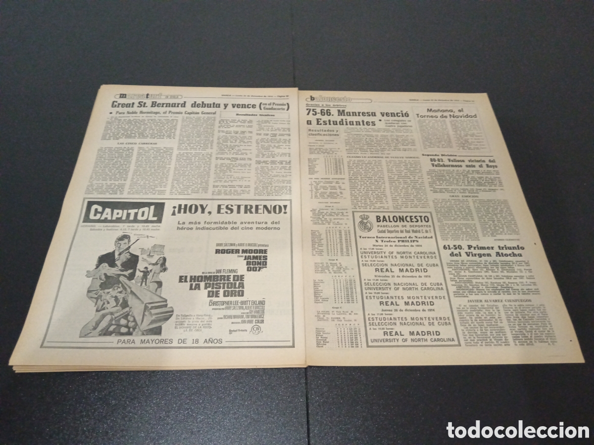 Coleccionismo deportivo: MARCA 23/12/1974 - Foto 14