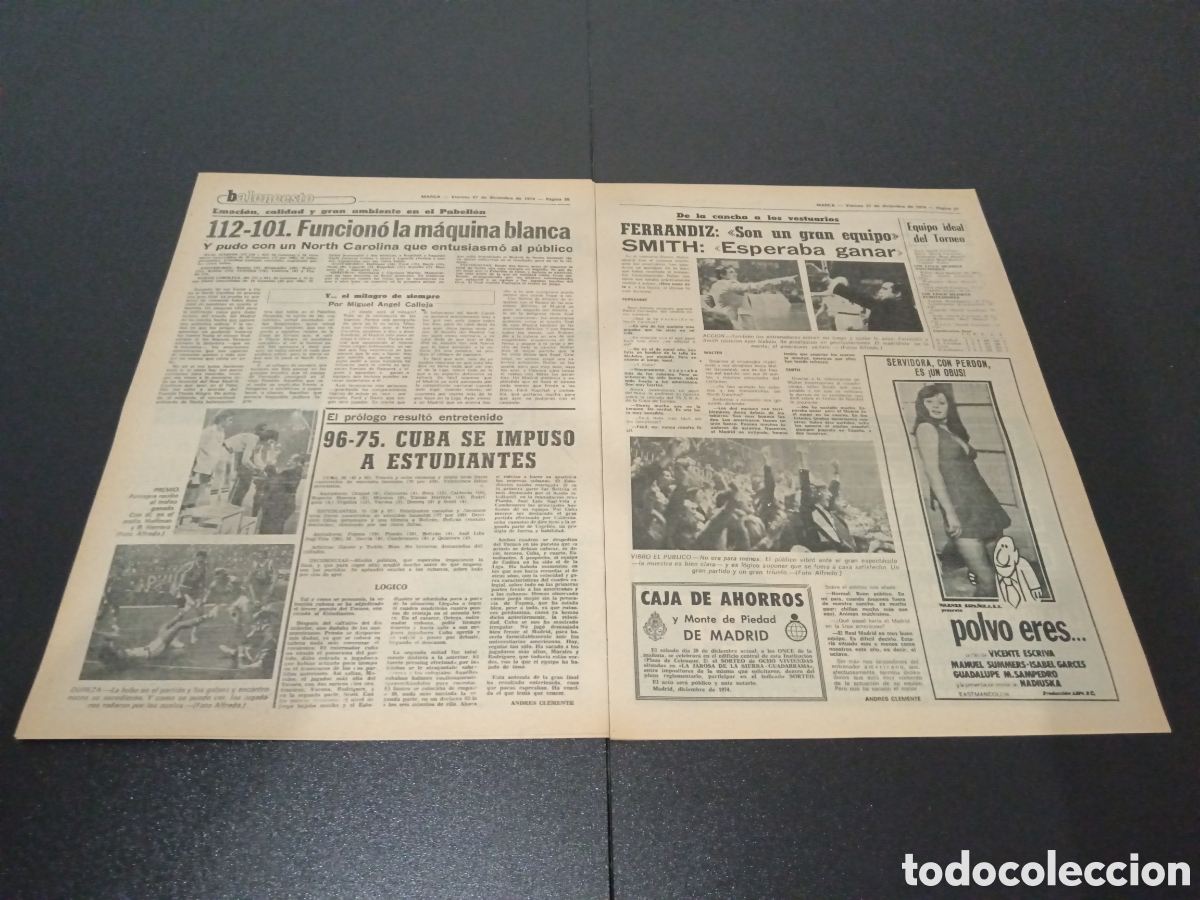 Coleccionismo deportivo: MARCA 27/12/1974 - Foto 3