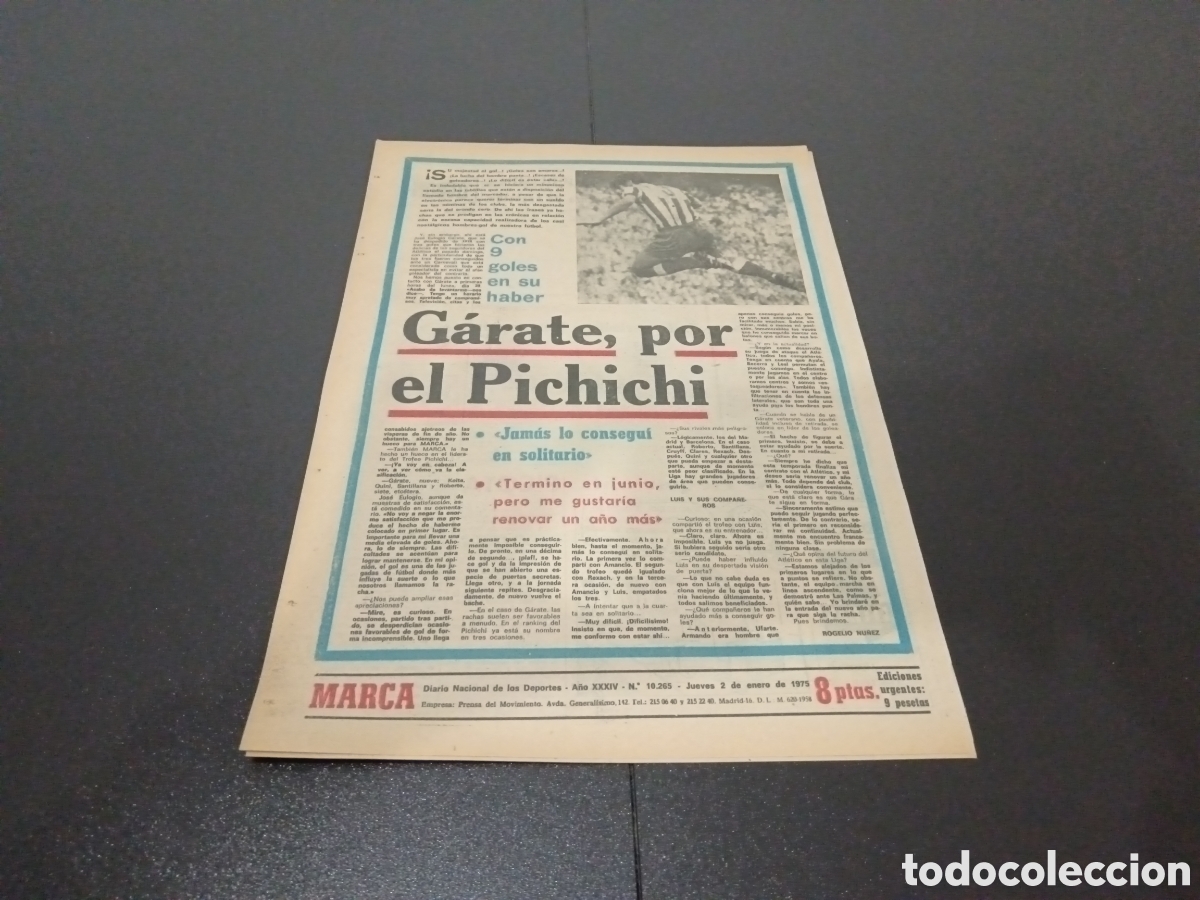 Coleccionismo deportivo: MARCA 02/01/1975 - Foto 5