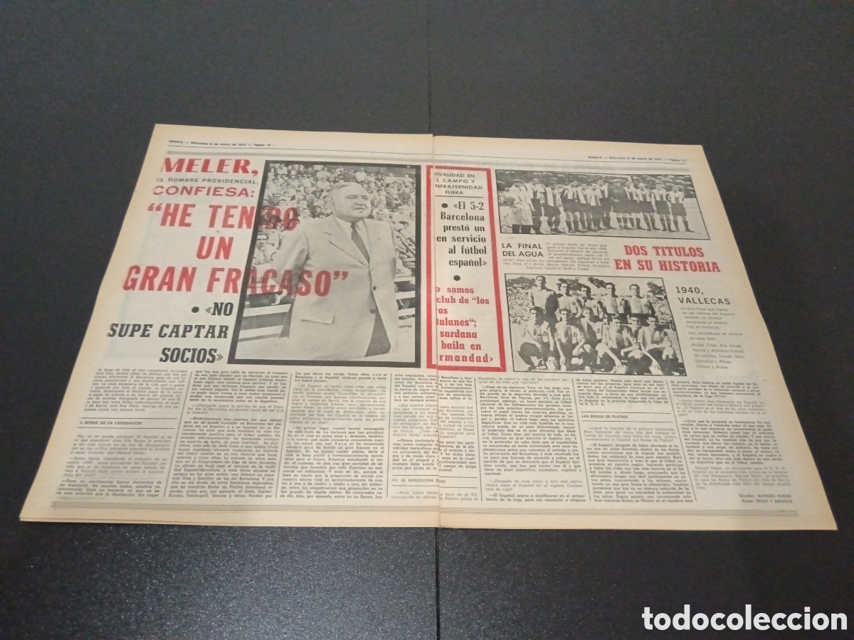 Coleccionismo deportivo: MARCA 08/01/1975 - Foto 3