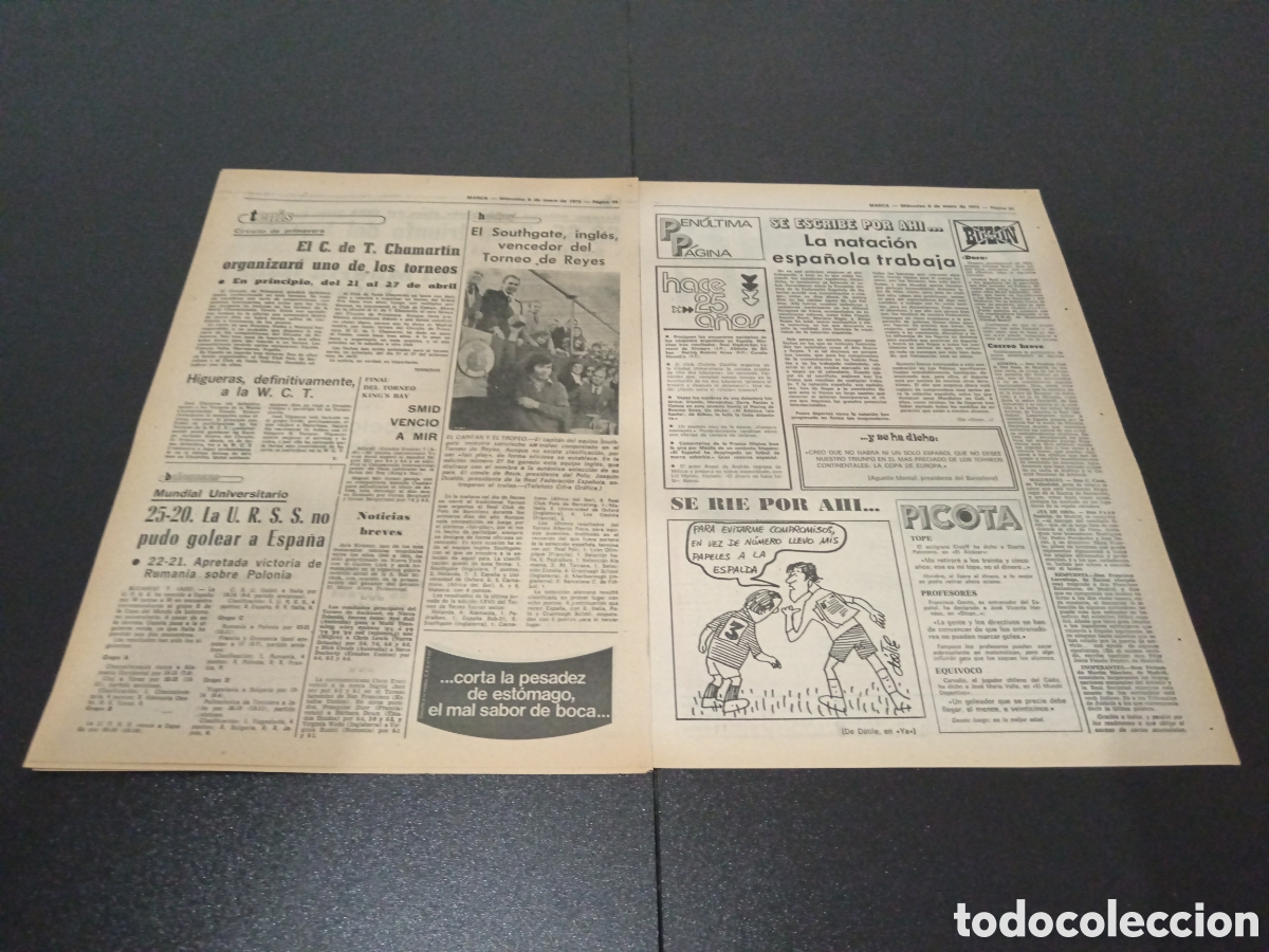Coleccionismo deportivo: MARCA 08/01/1975 - Foto 7