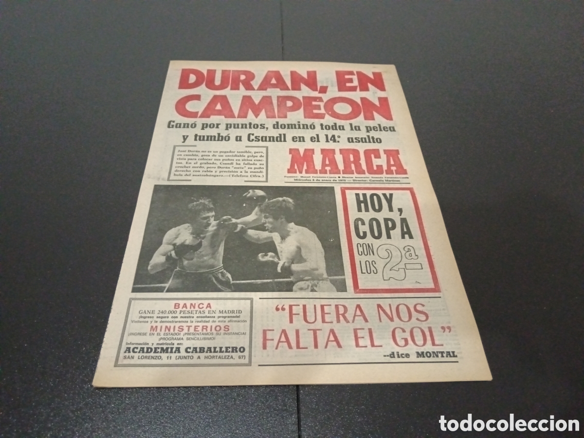 Coleccionismo deportivo: MARCA 08/01/1975 - Foto 1