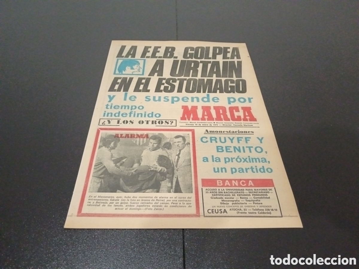 Coleccionismo deportivo: MARCA 10/01/1975 - Foto 1