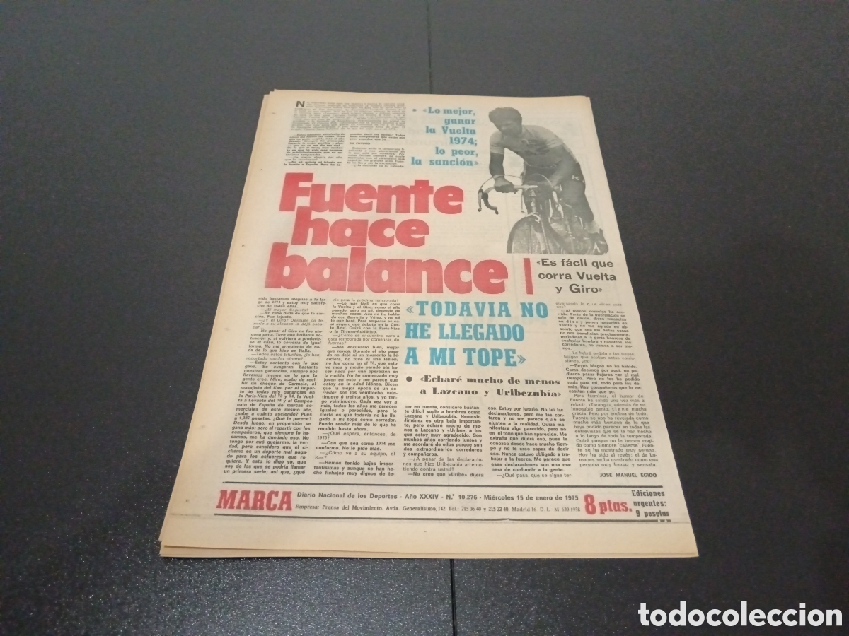 Coleccionismo deportivo: MARCA 15/01/1975 - Foto 6
