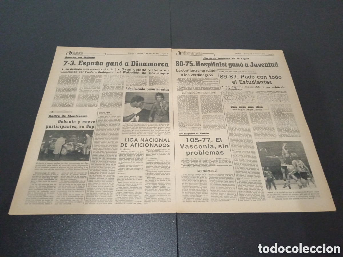 Coleccionismo deportivo: MARCA 19/01/1975 - Foto 3
