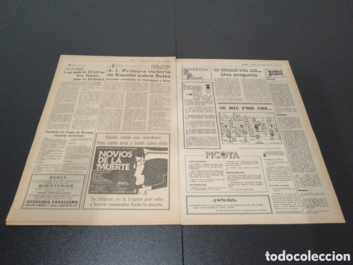 Coleccionismo deportivo: MARCA 19/01/1975 - Foto 4