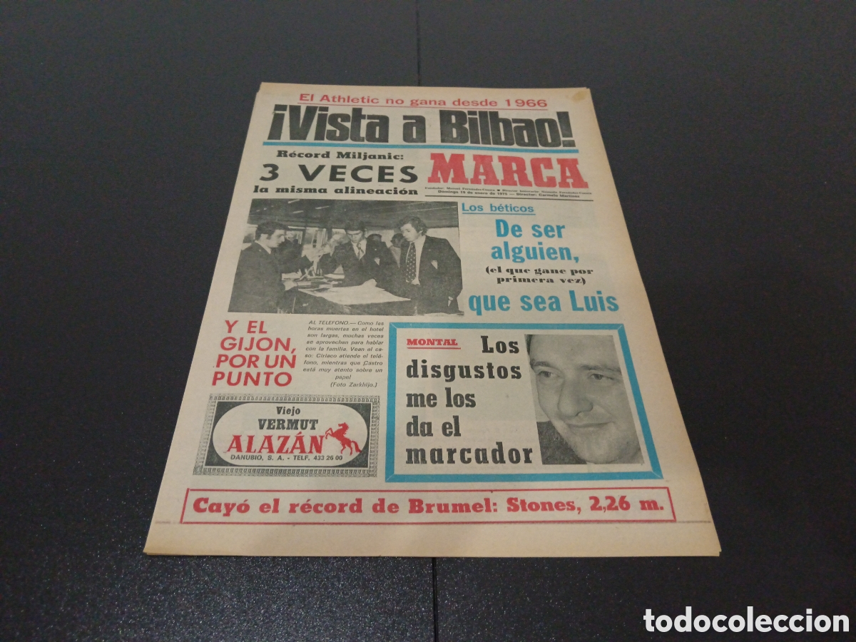 Coleccionismo deportivo: MARCA 19/01/1975 - Foto 1