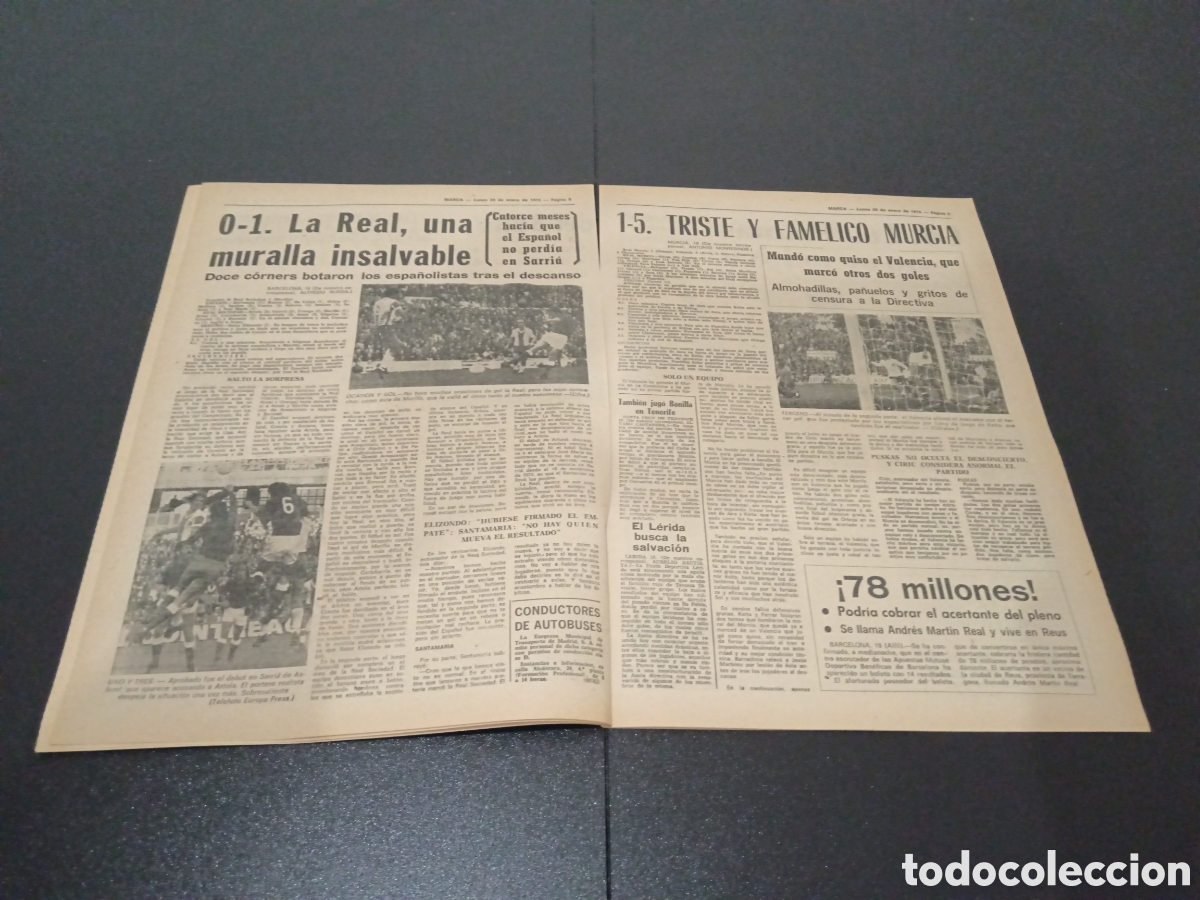 Coleccionismo deportivo: MARCA 20/01/1975 - Foto 5