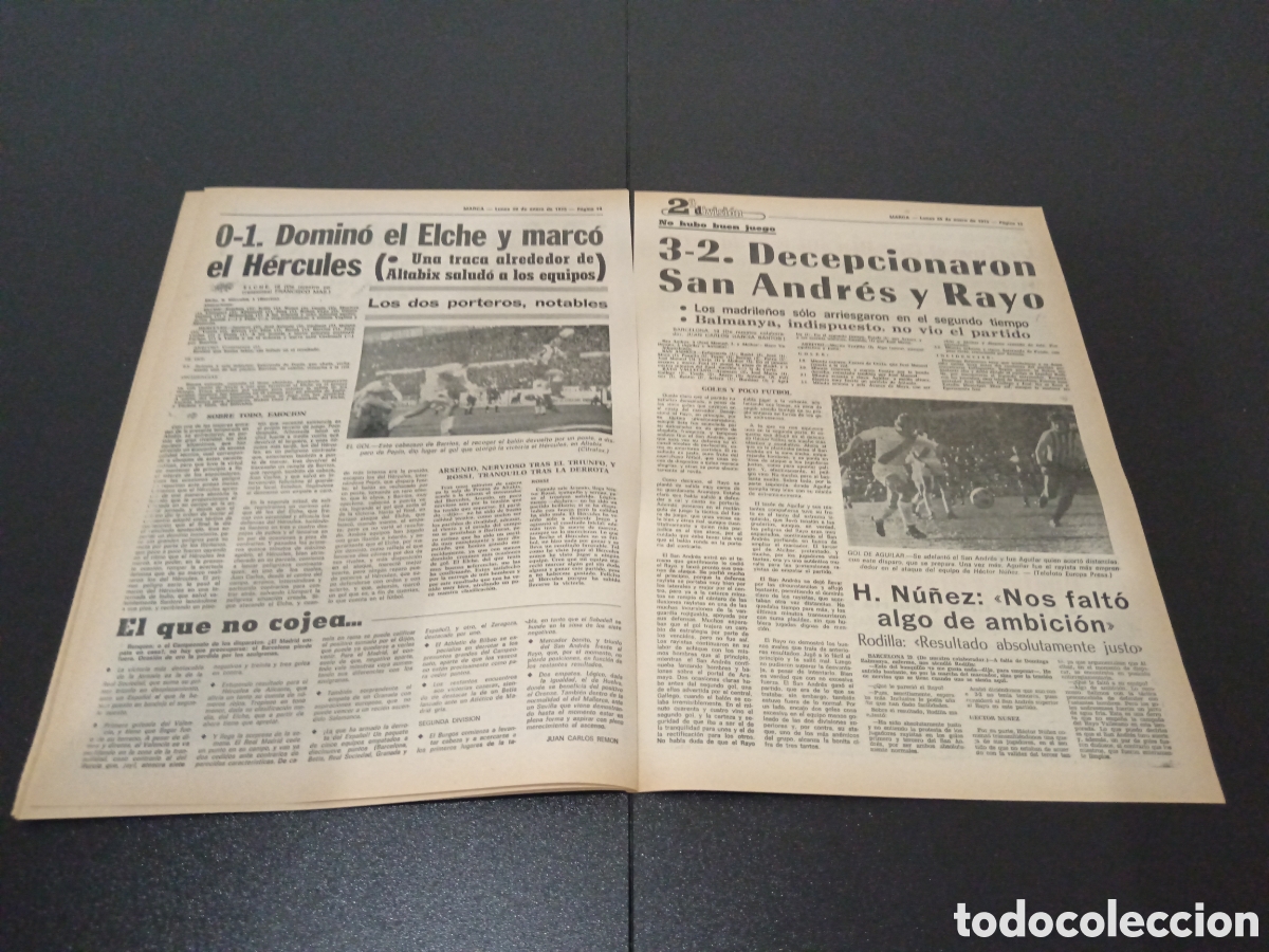 Coleccionismo deportivo: MARCA 20/01/1975 - Foto 8