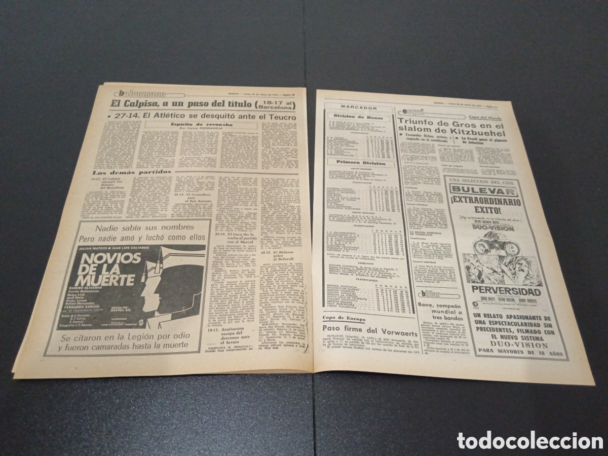 Coleccionismo deportivo: MARCA 20/01/1975 - Foto 15