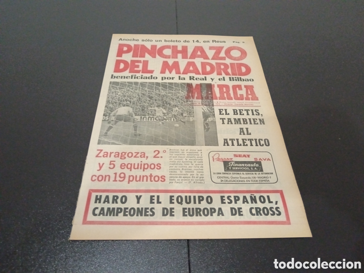 Coleccionismo deportivo: MARCA 20/01/1975 - Foto 1