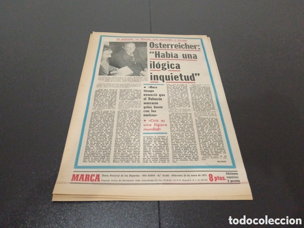 Coleccionismo deportivo: MARCA 22/01/1975 - Foto 5