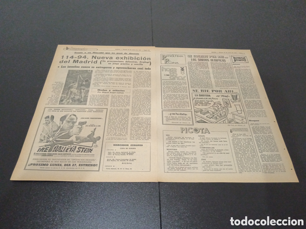 Coleccionismo deportivo: MARCA 24/01/1975 - Foto 4