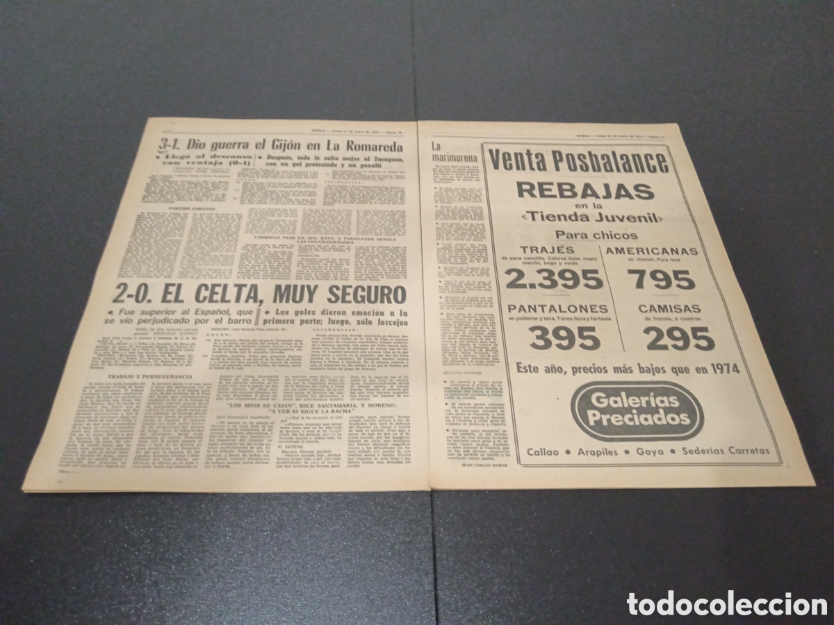 Coleccionismo deportivo: MARCA 27/01/1975 - Foto 6