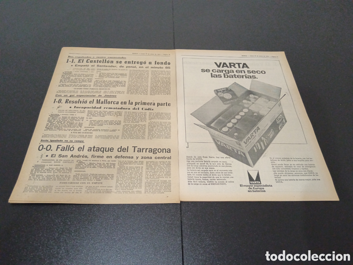 Coleccionismo deportivo: MARCA 27/01/1975 - Foto 8