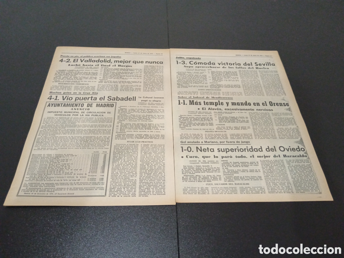 Coleccionismo deportivo: MARCA 27/01/1975 - Foto 9