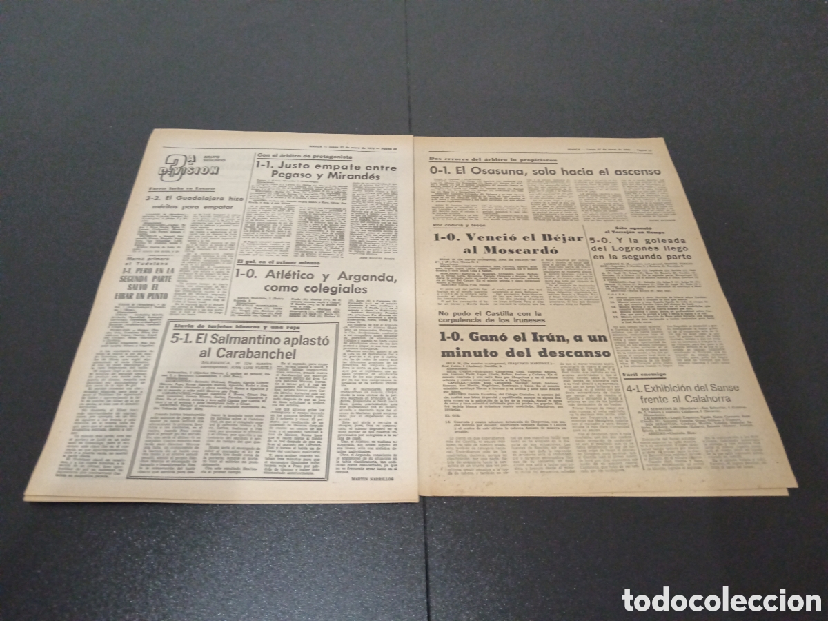 Coleccionismo deportivo: MARCA 27/01/1975 - Foto 12