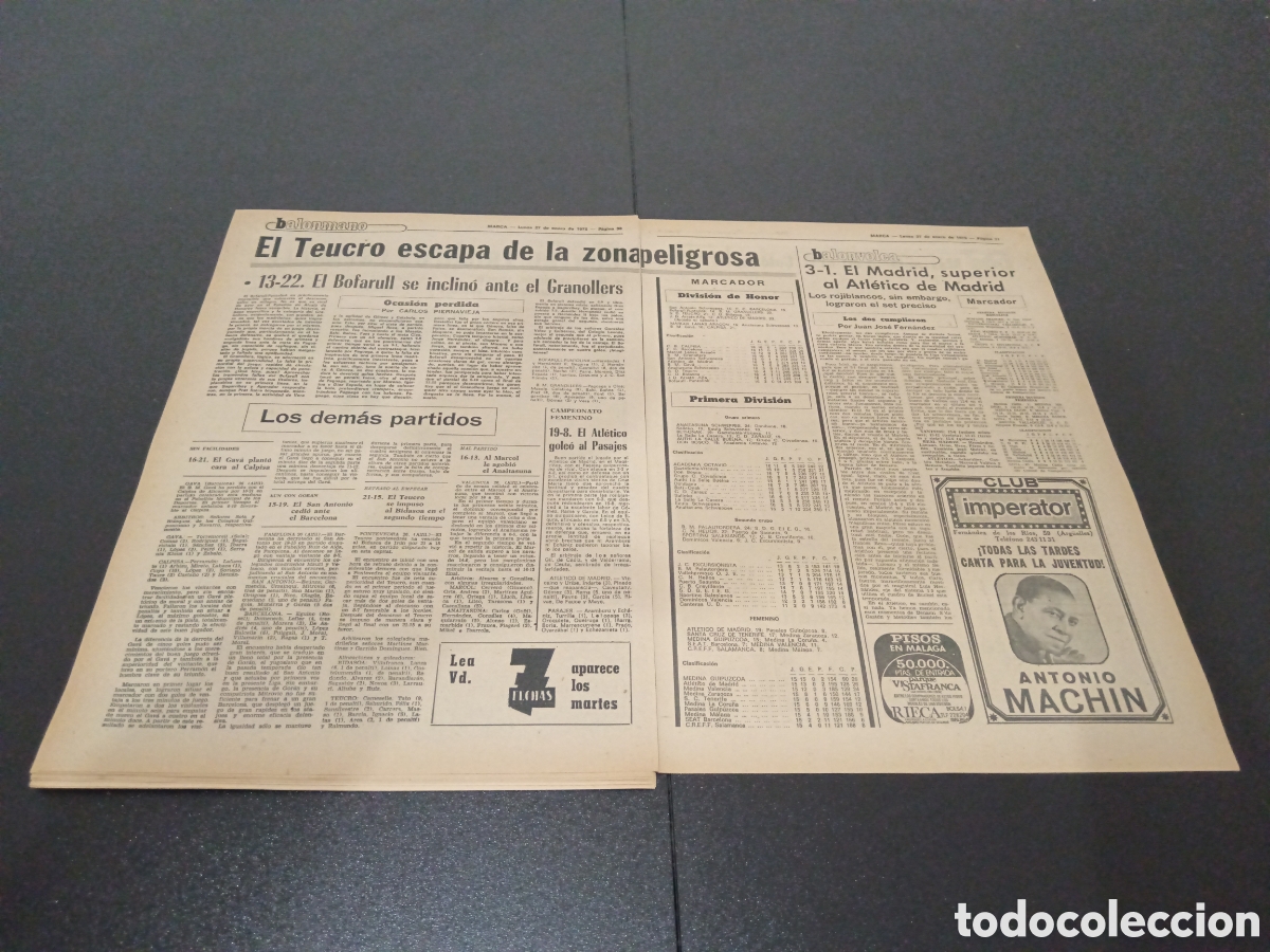 Coleccionismo deportivo: MARCA 27/01/1975 - Foto 16