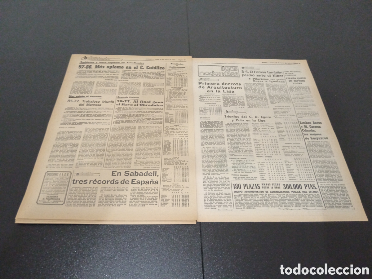 Coleccionismo deportivo: MARCA 27/01/1975 - Foto 17