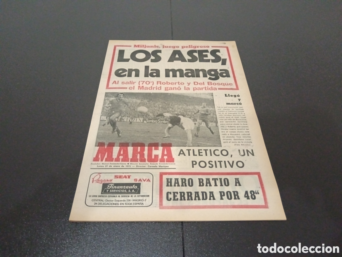 Coleccionismo deportivo: MARCA 27/01/1975 - Foto 1