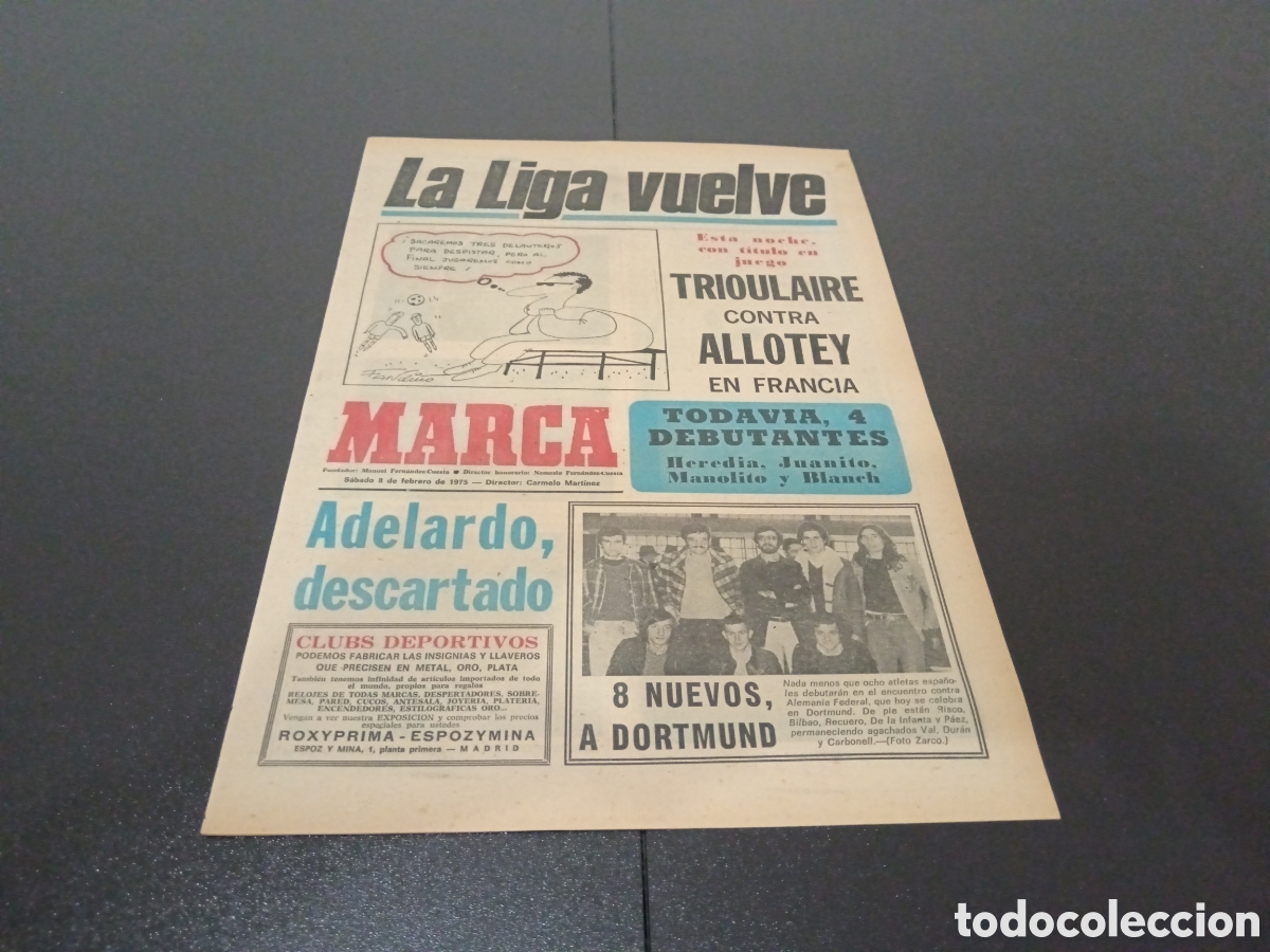 Coleccionismo deportivo: MARCA 08/02/1975 - Foto 1