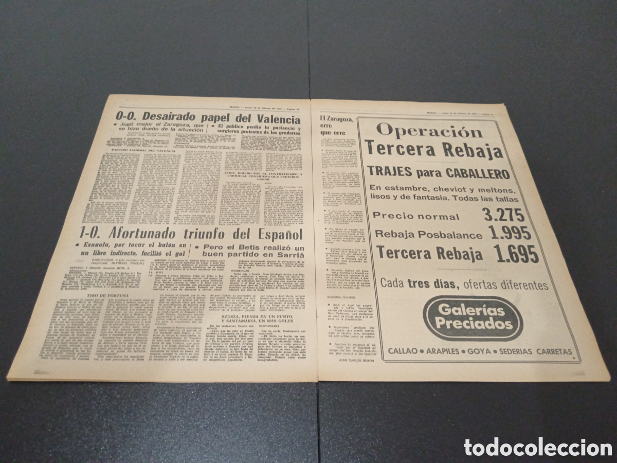 Coleccionismo deportivo: MARCA 10/02/1975 - Foto 6