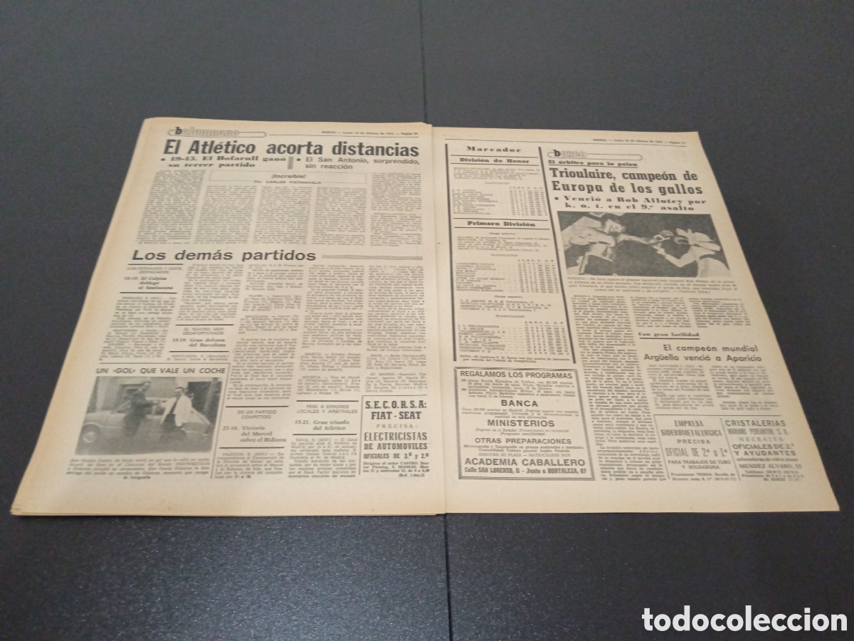 Coleccionismo deportivo: MARCA 10/02/1975 - Foto 16