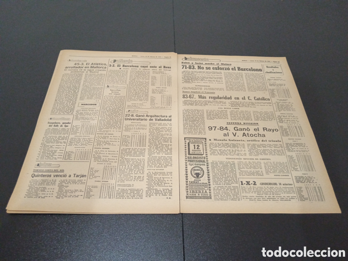 Coleccionismo deportivo: MARCA 10/02/1975 - Foto 17