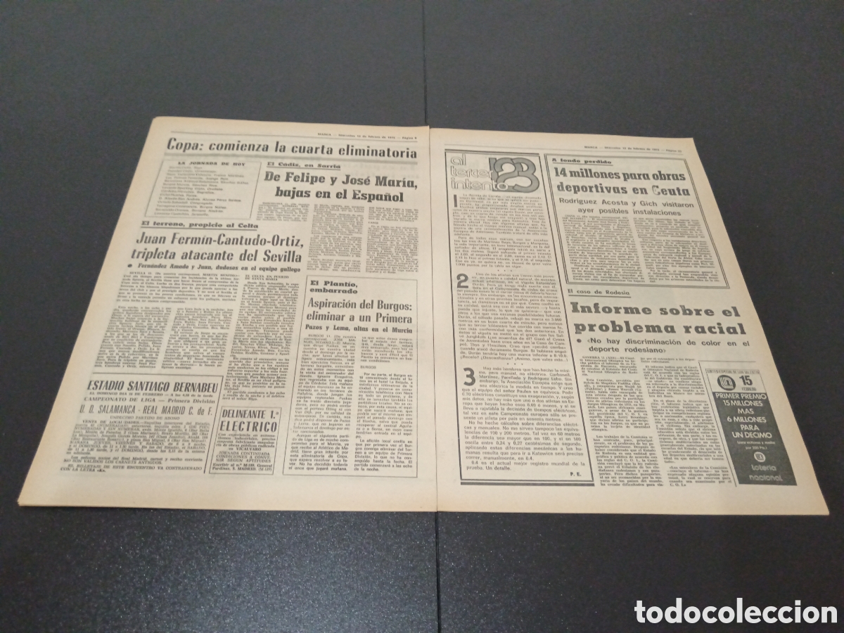 Coleccionismo deportivo: MARCA 12/02/1975 - Foto 4