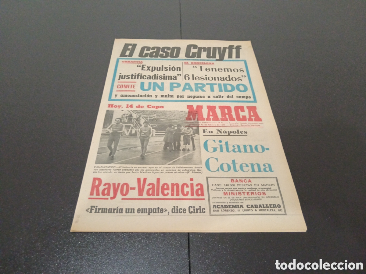 Coleccionismo deportivo: MARCA 12/02/1975 - Foto 1