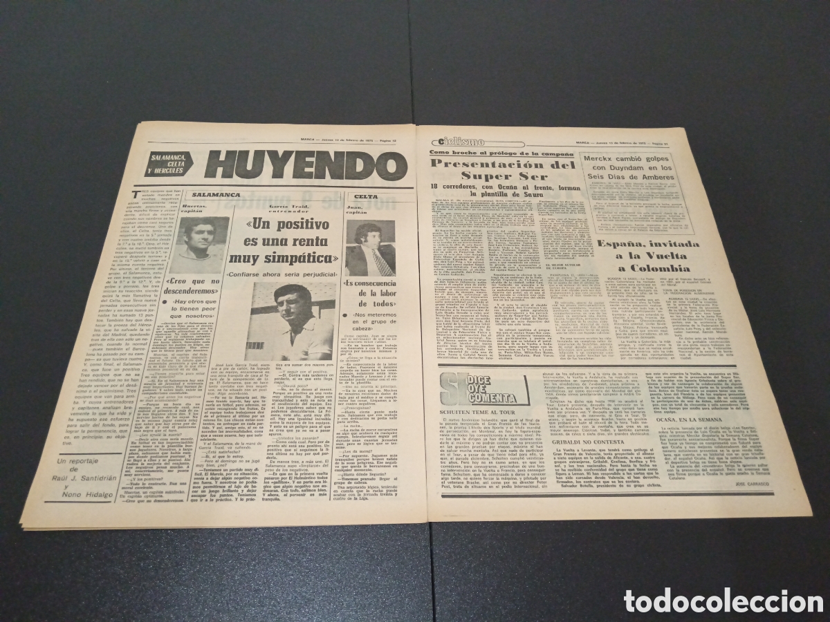 Coleccionismo deportivo: MARCA 13/02/1975 - Foto 7