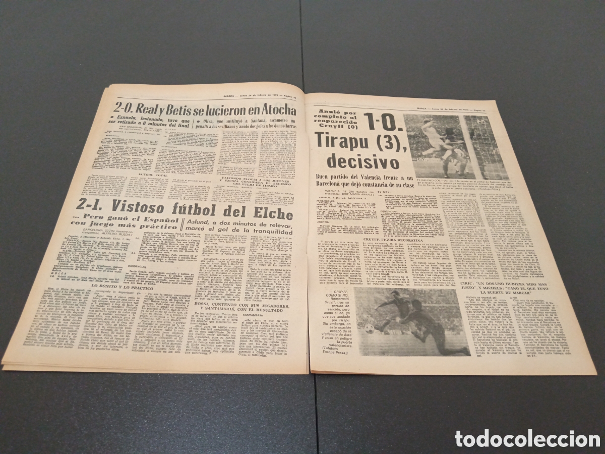Coleccionismo deportivo: MARCA 24/02/1975 - Foto 5