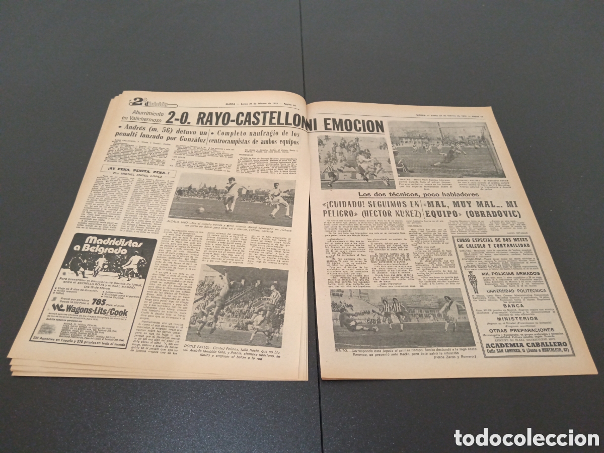 Coleccionismo deportivo: MARCA 24/02/1975 - Foto 7