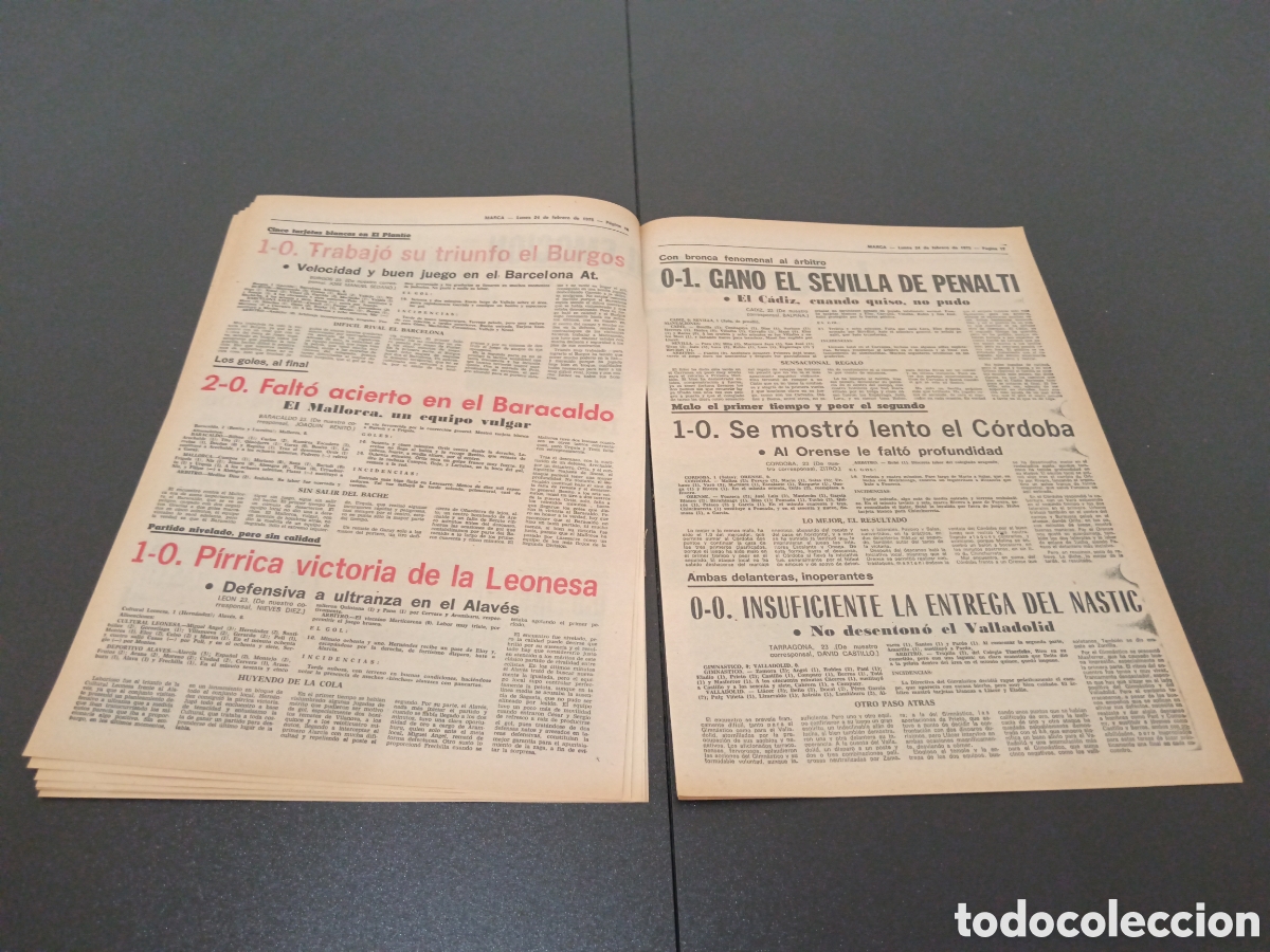 Coleccionismo deportivo: MARCA 24/02/1975 - Foto 8